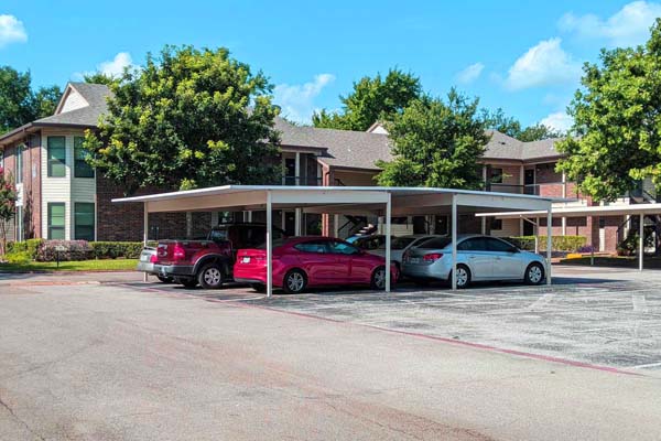 Well maintained covered parking spots that are included with the apartment.